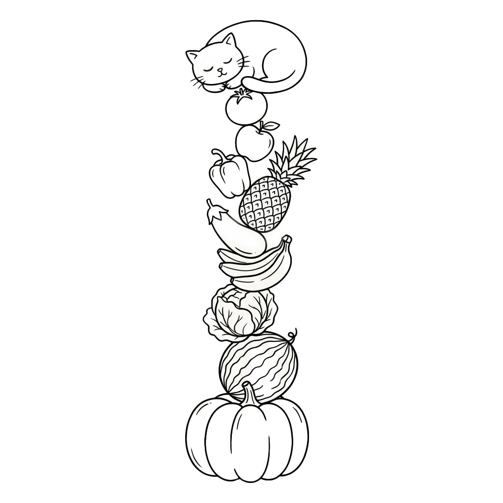 水果和猫咪叠叠乐